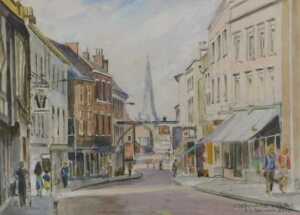 Alan C Robinson (20thC). Ashbourne Derbys, watercolour, signed, titled and dated 2000, 14.5cm x...
