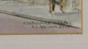 Alan C Robinson (20thC). Ashbourne Derbys, watercolour, signed, titled and dated 2000, 14.5cm x... - 3