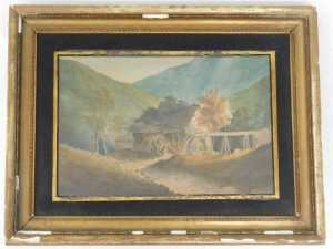 19thC British School. Water Mill, watercolour, 20cm x 29cm. - 2