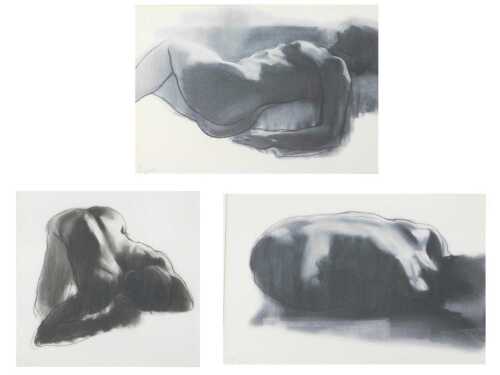 Tracy Christiansen (20thC). Life study, artist signed coloured print, 27cm x 40cm, plus two...