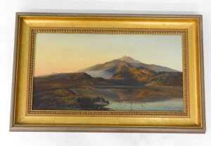Charles Leslie (1835-1890). Snowdonia landscape, the mountain range rising in the distance, with... - 2