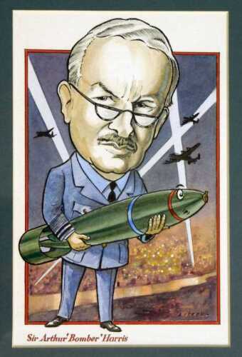 Kenneth Aitken (1929-2003). Sir Arthur 'Bomber' Harris, watercolour, signed and titled, 23cm x...