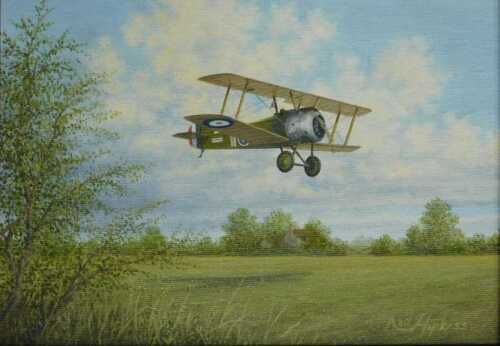Neil Hipkiss (20thC). Camel - Sopwith Camel, oil on board, signed and titled verso, 17cm x 24cm....