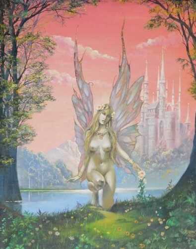 David Weston (20thC). Faerie Study No. 17, oil on board, signed, dated 1988 and titled verso,...