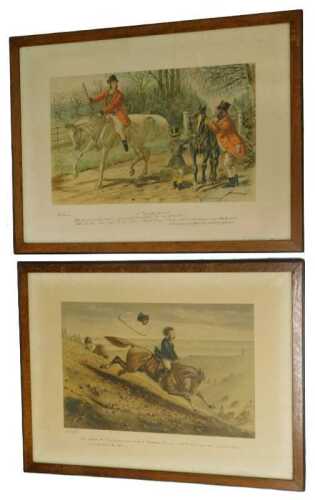 After John Leech (1817-1864). A Friendly Moment, coloured print, published by Thos. Agnew & Sons...