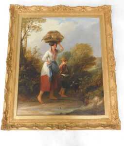 Alex Johnstone (19thC). Going to market, oil on canvas, signed and dated 1840, 75cm x 62cm.... - 2