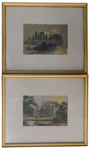 Attributed to Henry Whatley (1842-1901). Kenilworth Castle, watercolour, titled, 8.5cm x 13cm...