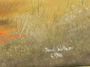 David Waller (b.1945). Horseman leading white horse, oil on canvas, signed and dated 1986, 49cm... - 3