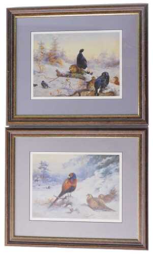 After Archibald Thorburn. Two limited edition coloured prints, 264/850, 29cm x 39cm.