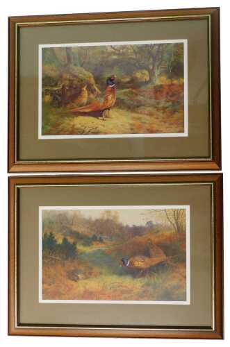 After Archibald Thorburn. Two limited edition coloured prints, 265/850, 33cm x 51cm.