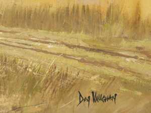 Don Vaughan (1916-?). Harvest scene with a pair of heavy horses pulling a cart amongst stubble,... - 3