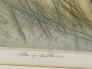 Henry Wilkinson (1921-2011). Two Terriers, artist signed coloured etching, 24/150, 27cm x 36cm. - 4