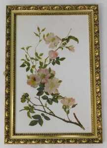 KC (19thC/20thC). Floral study, oil on opaque glass panel, initialled, 44cm x 28cm. - 2