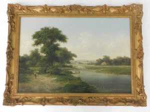 Walter Heath Williams (act. 1841-c.1876). Summer at Dartford Heath, Kent, oil on canvas, signed... - 2