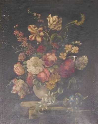 Henri Fabre (19thC/20thC). Floral still life, oil on canvas, signed, 75m x 60cm.