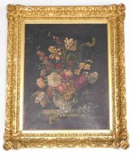 Henri Fabre (19thC/20thC). Floral still life, oil on canvas, signed, 75m x 60cm. - 2