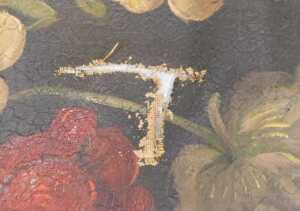 Henri Fabre (19thC/20thC). Floral still life, oil on canvas, signed, 75m x 60cm. - 4