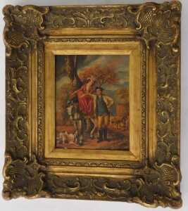 H Mason (19thC). Lady on horseback, oil on panel, signed, 24cm x 19cm. - 2
