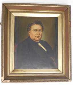 19thC British School. Head and shoulders portrait of a gentleman, oil on canvas, 59.5cm x 49.5cm. - 2
