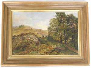 Arthur Pergial (1816-1884). Shooting at Comrie, oil on canvas, signed and titled, 34cm x 52cm.... - 2