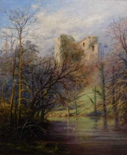 George Graham (1881/82-1949). Neidpath Castle, Peebleshire, oil on canvas, signed and titled...