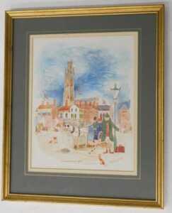 Colin Carr (1929-2002). Boston Market Place, watercolour, signed, titled and dated (19)82, 34cm... - 2