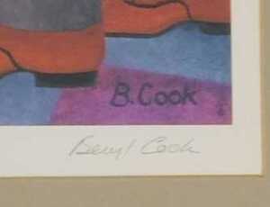 Beryl Cook (1926-2008). The Stripper, artist signed coloured print, 52cm x 63cm. - 3
