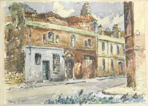 Edward Eaton Brannan (1886-1957). Street scene, watercolour, signed, 30cm x 41cm and six other... - 2