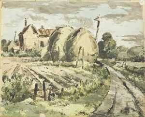 Edward Eaton Brannan (1886-1957). Street scene, watercolour, signed, 30cm x 41cm and six other... - 4
