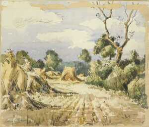 Edward Eaton Brannan (1886-1957). Street scene, watercolour, signed, 30cm x 41cm and six other... - 8