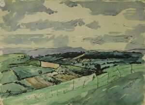 Edward Eaton Brannan (1886-1957). Studio works, watercolours, 46cm x 56cm, contents of folder. (10) - 4