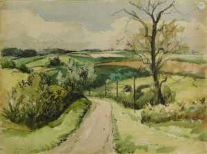 Edward Eaton Brannan (1886-1957). Studio works, watercolours, 46cm x 56cm, contents of folder. (10) - 7