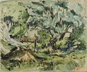 Edward Eaton Brannan (1886-1957). Studio works, watercolours, 46cm x 56cm, contents of folder. (10) - 9