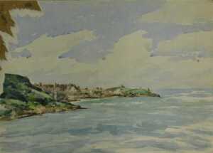 Edward Eaton Brannan (1886-1957). Studio works, watercolours, 46cm x 56cm, contents of folder. (10) - 10