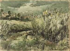 Edward Eaton Brannan (1886-1957). Studio works, watercolours, 46cm x 56cm, contents of folder. (10) - 11