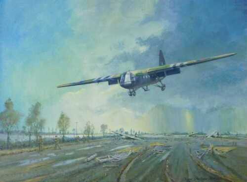 Terry George (20thC). A Normandy Landing 1944 - Airspeed Horsa, oil on canvas, signed, dated...