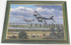 Ronald Wong (b.1940). Prelude to Peace (Mosquito to Pathfinders/Manna), oil on canvas, signed... - 2