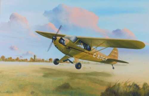 Keith Hill (20thC). G-BPCF taking off, oil on canvas, signed and dated (19)98, 49.5cm x 75cm.