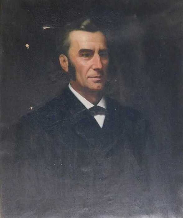 Ernest Moore (1865-1940). Portrait of John Carr Fletcher, oil on canvas, attributed, titled and...