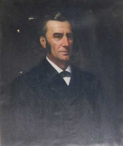 Ernest Moore (1865-1940). Portrait of John Carr Fletcher, oil on canvas, attributed, titled and...