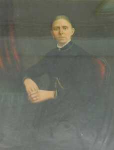 Two 19thC painted portraits. Husband and Wife, Rosewood frames with gilt slip mounts, 60cm x... - 3