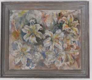 Maud Cecil (1904-1981). Floral study, oil on canvas, Artist studio sale stamp - Nov 1981 verso,... - 2