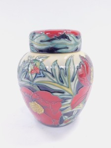 A Moorcroft pottery ginger jar and cover decorated in the Tree Peony pattern, c2004, painted and impressed marks, seconds, 15cm high. - 3