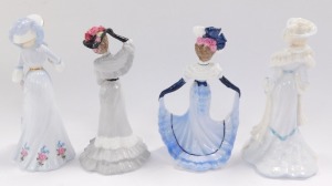A set of sixteen Coalport porcelain ladies, for Compton & Woodhouse, comprising Lady Florence., Helena., Grace., May., Clara., Emily., Sarah., Catherine., Lydia., Phoebe., Eliza., Evelyn., Lillian., Louise., Frances., and Rose. - 14