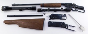 A Daisy Model 1894 .22 air rifle (AF), together with a Nikko Stirling 3 - 9x40 gun sight, and a Tiara 4x28 gun sight. (3) - 2