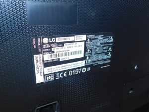 A LG 43" LCD television, Model No 43UH661V, with power lead, remote and instructions. - 2
