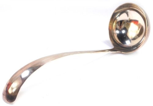 A Dutch silver soup ladle, monogram engraved, assay mark for The Hague, 7.43oz.