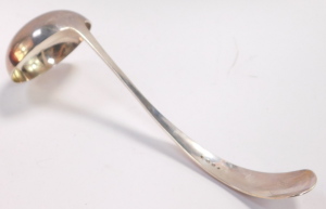 A Dutch silver soup ladle, monogram engraved, assay mark for The Hague, 7.43oz. - 3