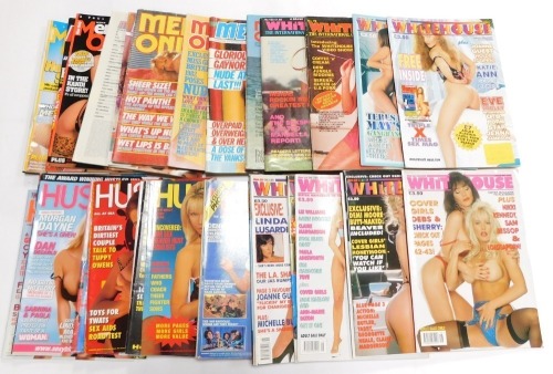 Assorted gentlemen's glamour magazines, 1970's - 2000s, including Men Only., Hustler and Whitehouse. (30)