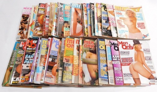 Fifty four Men Only glamour magazines.